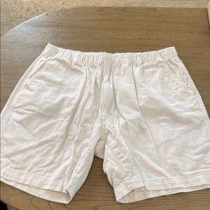 White Flat Front Shorts with Classic Design